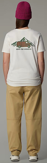Футболка женская The North Face Outdoor Graphic White Dune - Фото 4 большая