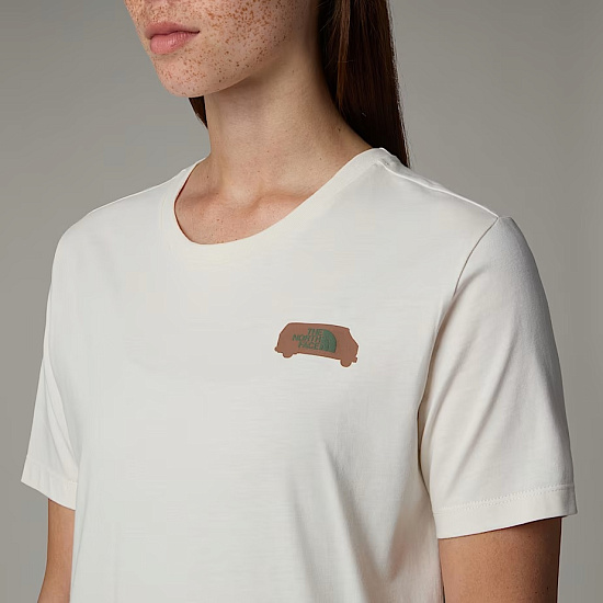 Футболка женская The North Face Outdoor Graphic White Dune - Фото 5 большая