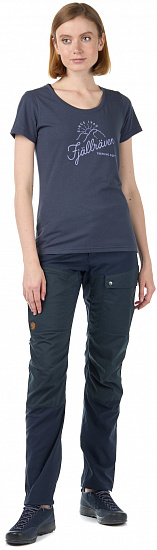 Футболка женская Fjallraven Sunrise Navy - Фото 2 большая