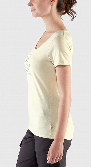 Футболка женская Fjallraven Sunrise Chalk White - Фото 6 большая