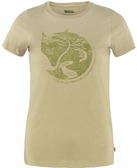 Футболка женская Fjallraven Arctic Fox Print Sand Stone - Фото 1 большая