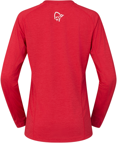 Лонгслив женский Norrona Fjora Equaliser Lightweight LS Aura Orange - Фото 3 большая