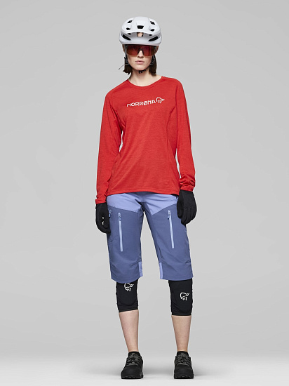 Лонгслив женский Norrona Fjora Equaliser Lightweight LS Aura Orange - Фото 4 большая