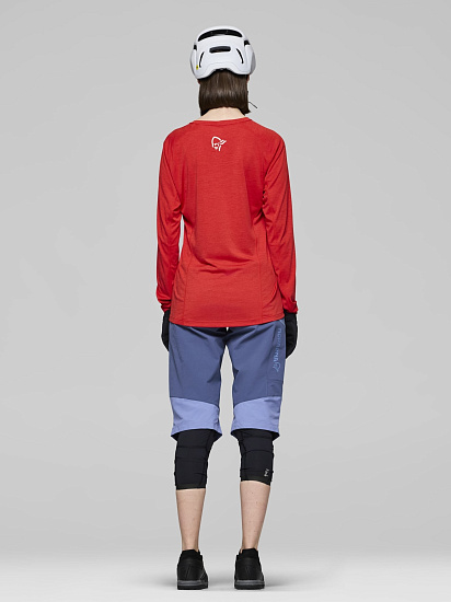 Лонгслив женский Norrona Fjora Equaliser Lightweight LS Aura Orange - Фото 6 большая