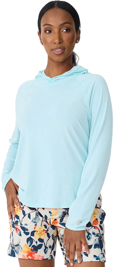 Лонгслив женский Krimson Klover Monterey Hoodie Performance UV Light Blue - Фото 3 большая