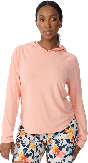 Лонгслив женский Krimson Klover Monterey Hoodie Performance UV Light Coral - Фото 3 большая