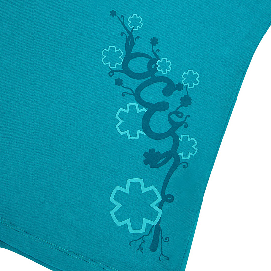 Футболка женская Ocun Blooms Baltic Blue - Фото 3 большая