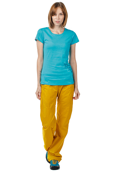 Футболка женская Ocun Blooms Baltic Blue - Фото 5 большая