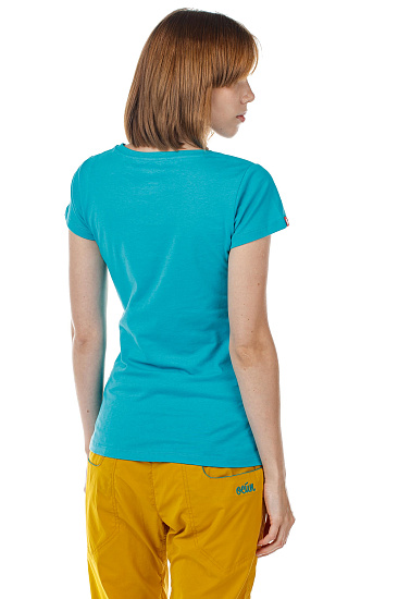 Футболка женская Ocun Blooms Baltic Blue - Фото 8 большая