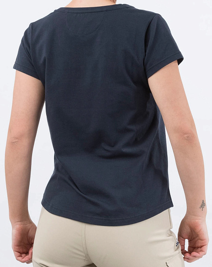 Футболка женская Bergans Classic Tee Dark Navy/White - Фото 3 большая