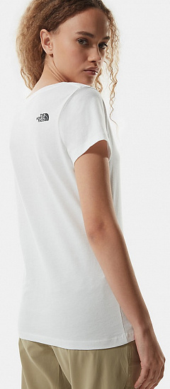 Футболка женская The North Face S/S Never stop exploring Tee TNF White/TNF Red - Фото 6 большая