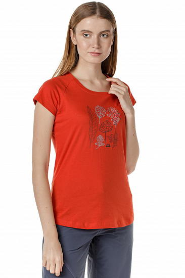 Футболка женская Mountain Equipment Leaf Paprika - Фото 2 большая