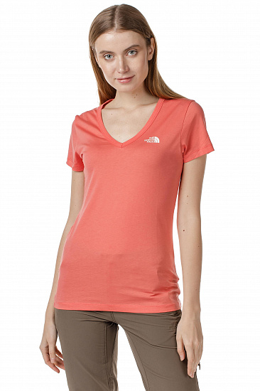 Футболка женская The North Face S/S Simple Dom Spiced Coral - Фото 3 большая