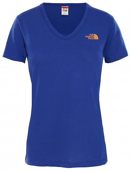 Футболка женская The North Face S/S Simple Dom Lapis Blue/Citrin - Фото 1 большая