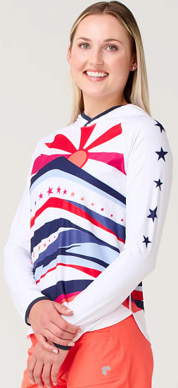 Лонгслив женский Krimson Klover Hallie Hoodie Multi Sunshine - Фото 3 большая