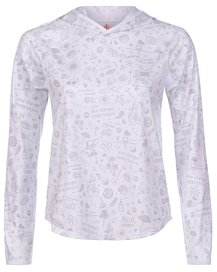 Лонгслив женский Krimson Klover Hallie Hoodie Graffiti Neutral - Фото 1 большая