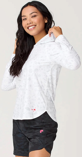 Лонгслив женский Krimson Klover Hallie Hoodie Graffiti Neutral - Фото 3 большая