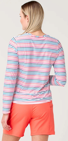 Лонгслив женский Krimson Klover Sara Multi Stripe White - Фото 4 большая