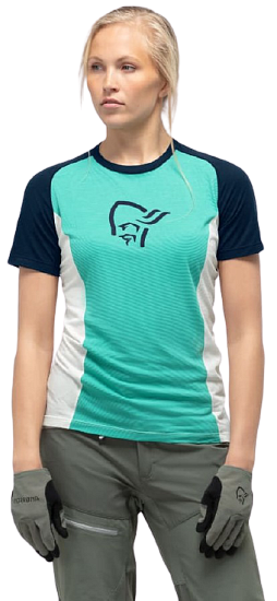 Футболка женская Norrona Fjora Wool Arcadia/Snowdrop - Фото 2 большая