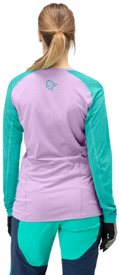 Футболка женская Norrona Fjora Equaliser Lightweight LS Violet Tulle/Arcadia - Фото 3 большая