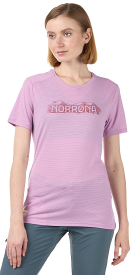 Футболка женская Norrona Svalbard Wool Violet Tulle - Фото 2 большая