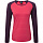 Футболка женская Mountain Equipment Redline LS V Pink str/Blackberry - Фото 1 малая