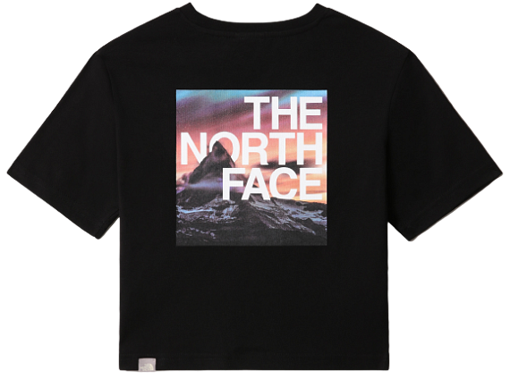 Футболка детская The North Face Cropped Graphic SS TNF Black - Фото 2 большая