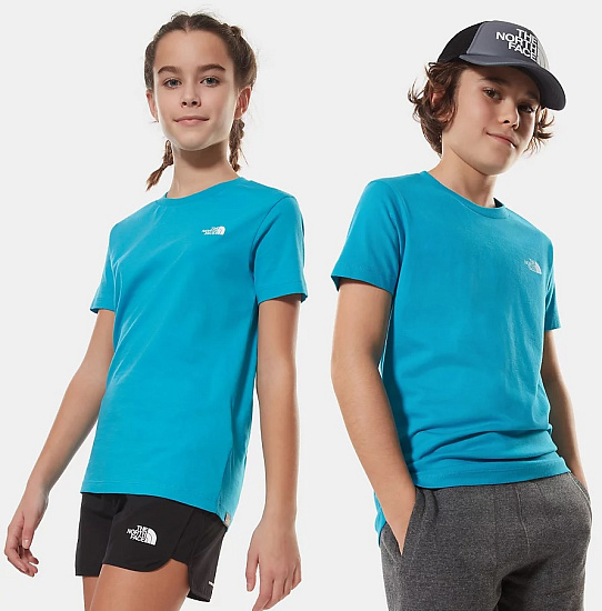 Футболка детская The North Face SS Simple Dome Tee Meridian Blue - Фото 3 большая