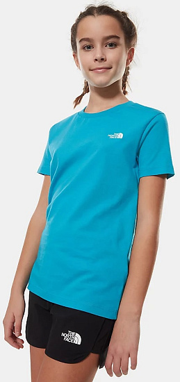 Футболка детская The North Face SS Simple Dome Tee Meridian Blue - Фото 8 большая