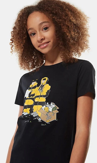 Футболка детская The North Face Graphic Black Him Suit Print - Фото 8 большая