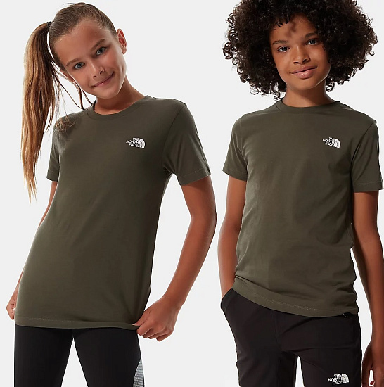 Футболка детская The North Face SS Simple Dome Tee New Taupe Green - Фото 3 большая