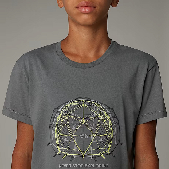 Футболка детская The North Face Graphic Relaxed Smoked Pearl - Фото 5 большая