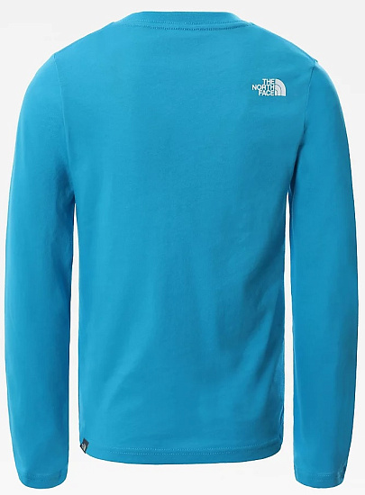 Футболка детская The North Face LS Easy Tee Meridian Blue - Фото 2 большая