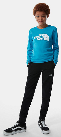 Футболка детская The North Face LS Easy Tee Meridian Blue - Фото 4 большая