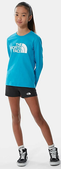 Футболка детская The North Face LS Easy Tee Meridian Blue - Фото 6 большая