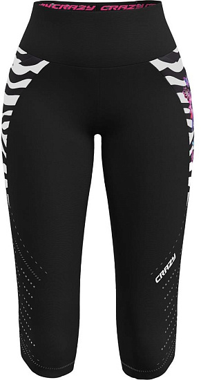 Бриджи женские Crazy Idea Pressure Black/Zebra - Фото 1 большая