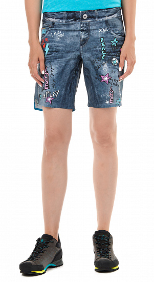 Шорты женские Crazy Idea Wonder Magic Print Dark Jeans - Фото 1 большая