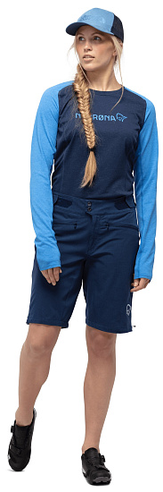Шорты женские Norrona Fjora Flex1 Lightweight Indigo Night/Drizzle - Фото 2 большая
