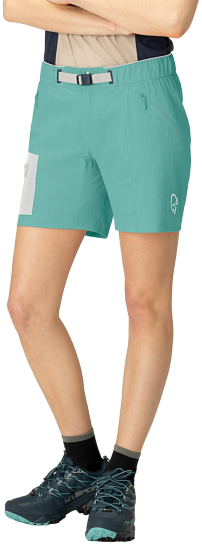 Шорты женские Norrona Falketind Flex1 Light Malachite Green - Фото 6 большая