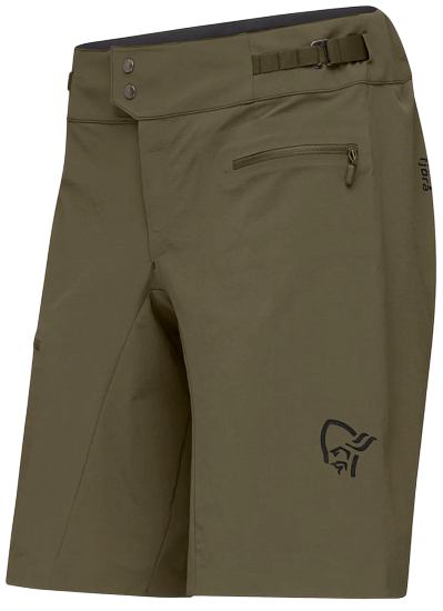 Шорты женские Norrona Fjora Flex1 Light Olive Night - Фото 2 большая