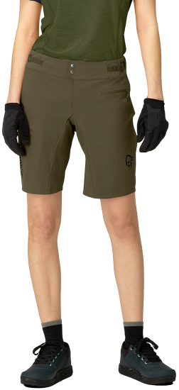 Шорты женские Norrona Fjora Flex1 Light Olive Night - Фото 4 большая