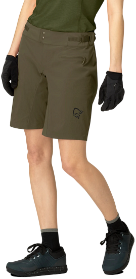 Шорты женские Norrona Fjora Flex1 Light Olive Night - Фото 6 большая