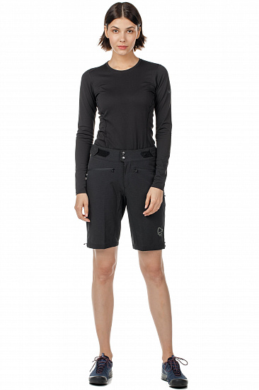 Шорты женские Norrona Fjora Flex1 Lightweight Caviar - Фото 2 большая