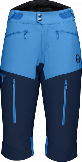 Шорты женские Norrona Fjora Flex1 Campanula/Indigo Night - Фото 1 большая