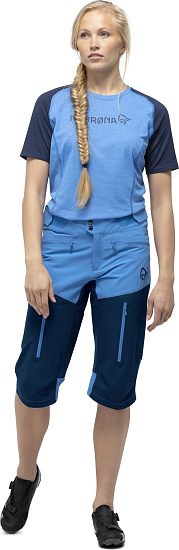 Шорты женские Norrona Fjora Flex1 Campanula/Indigo Night - Фото 3 большая