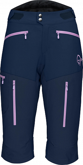 Шорты женские Norrona Fjora Flex1 Indigo Night/Violet Tulle - Фото 1 большая