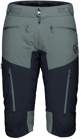Шорты мужские Norrona Fjora Flex1 Castor Grey/Caviar - Фото 1 большая