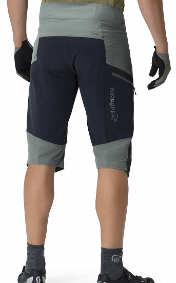 Шорты мужские Norrona Fjora Flex1 Castor Grey/Caviar - Фото 3 большая