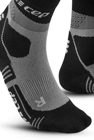 Носки мужские CEP C073M Max Cushion Compression Hiking Mid Cut Grey/Black - Фото 7 большая