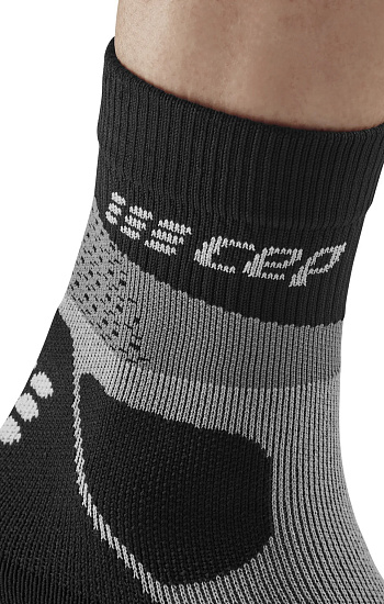 Носки мужские CEP C073M Max Cushion Compression Hiking Mid Cut Grey/Black - Фото 8 большая